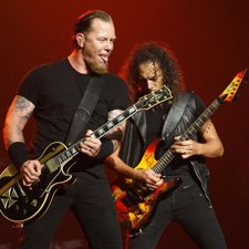 James Hetfield, cantante, y Kirk Hammett, guitarrista, de Metallica 