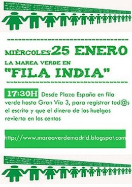 Cartel De La Marea Verde Convocando A Una Manifestación