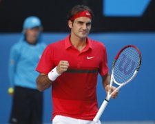 El Tenista Suizo Roger Federer Celebra Su Victoria En Los Cuartos De Australia 