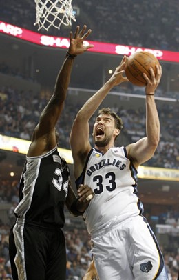 Marc Gasol (Memohis Grizzlies) Contra San Antonio Spurs