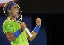 Nadal Celebra Un Punto Ante Tomas Berdych En Los Cuartos De Australia
