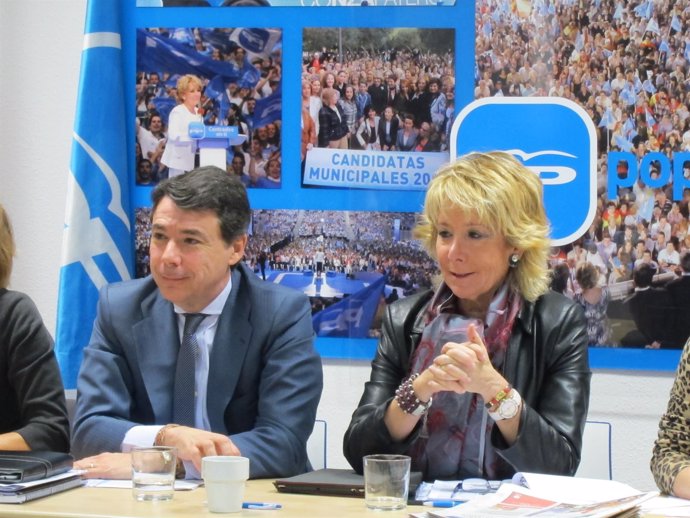 Ignacio González Y Esperanza Aguirre En El Comité Ejecutivo Del PP De Madrid