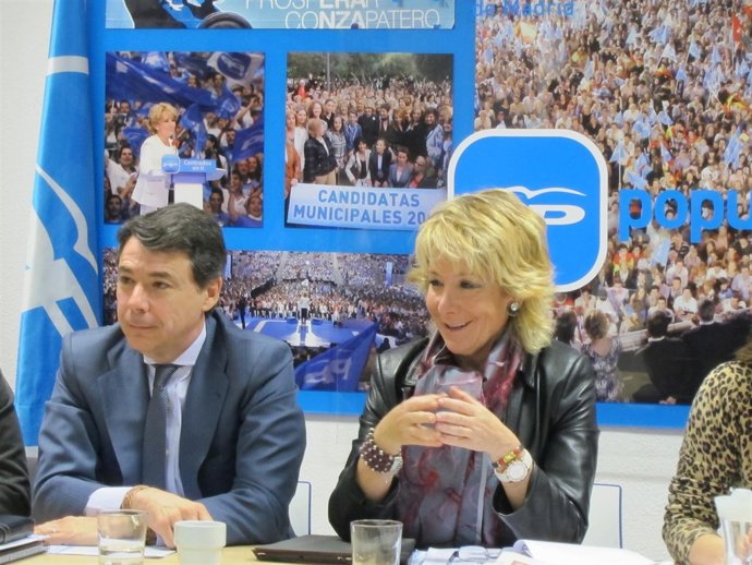 Ignacio González Y Esperanza Aguirre En El Comité Ejecutivo Del PP De Madrid