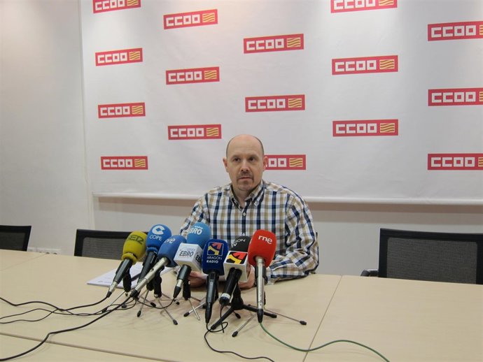 El Secretario De Acción Sindical De CC.OO. Aragón, Manuel Pina.