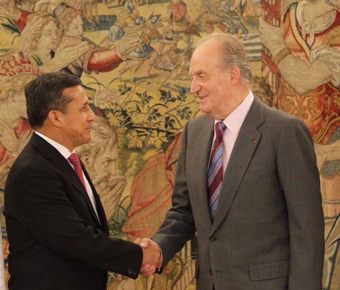 El Rey, Con El Presidente De Perú, Ollanta Humala
