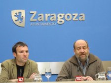 Alonso Y Pablo Muñoz (IU) En La Sala De Prensa