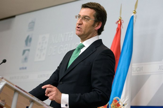 Feijóo En La Rueda De Prensa Posterior A La Reunión Del Consello