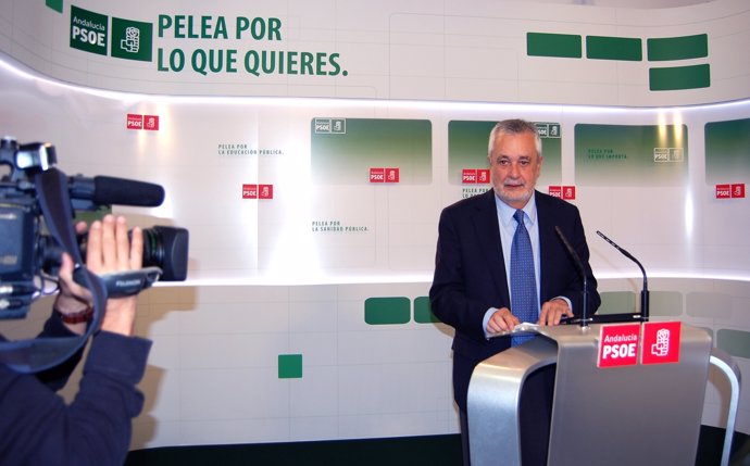 Griñán, En Rueda De Prensa En La Sede Del PSOE-A