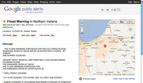 Google Public Alerts Desde Google 