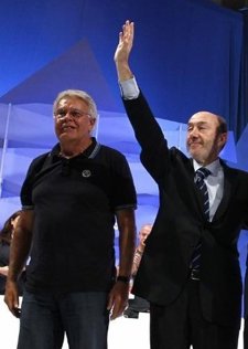 González Y Rubalcaba En Un Acto De Campaña De Las Elecciones Generales
