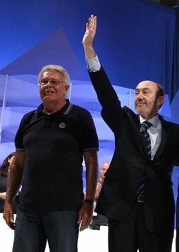 González Y Rubalcaba En Un Acto De Campaña De Las Elecciones Generales
