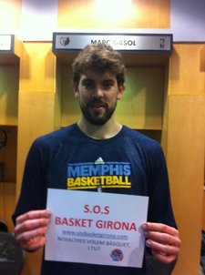 Marc Gasol Con La Campaña 'SOS Basket Girona'