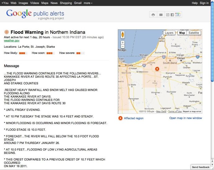 Google Public Alerts Desde Google 