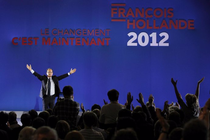 Candidato Socialista A Las Elecciones Presidenciales De Francia, François Hollan