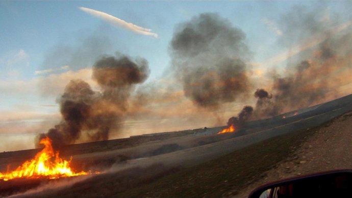 Incendio En Las Bardenas.