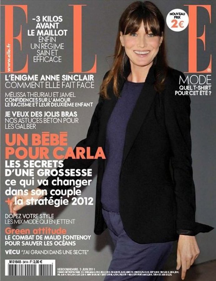 Carla Bruni En La Portada De La Revista ELLE Francia