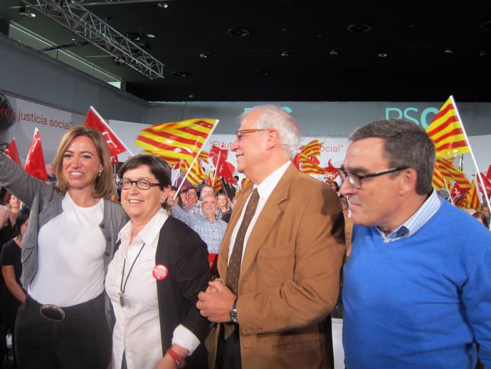 Carme Chacón, Teresa Cunillera, Josep Borrell Y Àngel Ros (PSC)