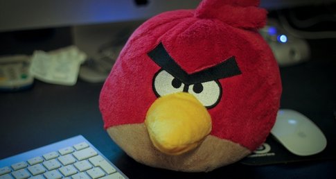 Angry Birds Pájaro Rojo Junto A Teclado 