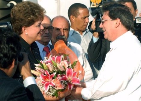 La Presidenta De Brasil, Dilma Rousseff, Y El Canciller Cubano, Bruno Rodríguez.