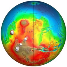 Mapa Topográfico De Marte