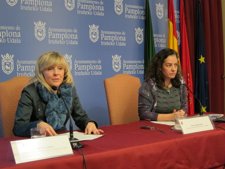 María Caballero Y Silvia Azpilicueta En Rueda De Prensa En El Ayuntamiento 