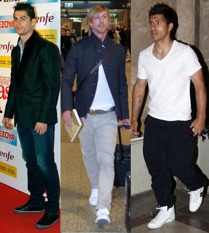 Montaje De Cristiano Ronaldo, Guti Y Sergio Agüero