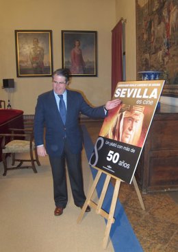 Cartel Del 50 Aniversario Del Rodaje De 'Lawrence De Arabia'  En Sevilla