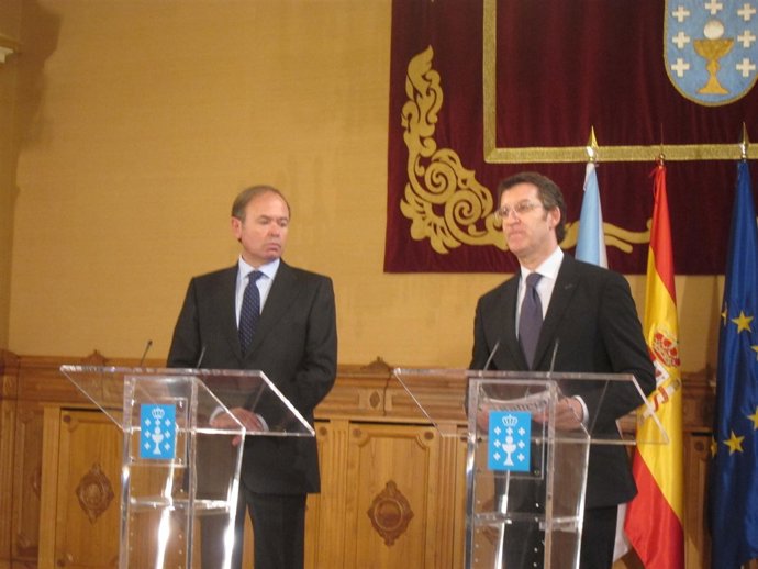 Pío García-Escudero y Alberto Núñez Feijóo