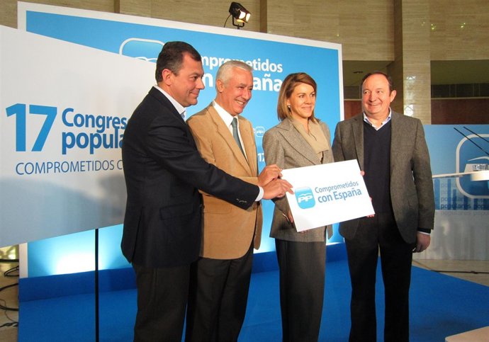 Javier Arenas, María Dolores De Cospedal, Pedro Sanz Y José Luis Sanz