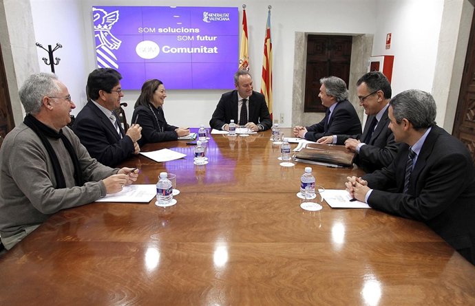 Reunión De Alberto Fabra Con Una Delegación De Fepex