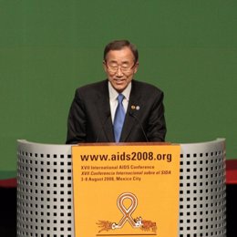 Recurso de Ban Ki Moon en la conferencia sobre SIDA en México