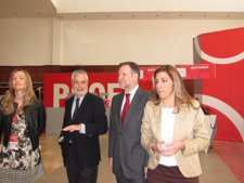 Griñán, Con Marcelino Iglesias, Visitando El Lugar Del Congreso Federal