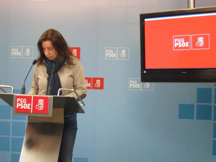 La Diputada Socialista Carmen Gallego En Rueda De Prensa