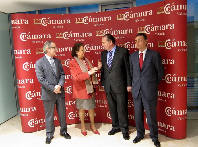 Rita Barberá Junto A José Vicente Morata, Salvador Navarro Y Vicente Folgado
