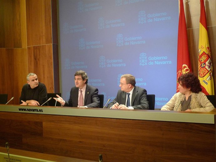 Cenarro, Iribas, Martinena Y Sola, En Un Momento De La Presentación. 