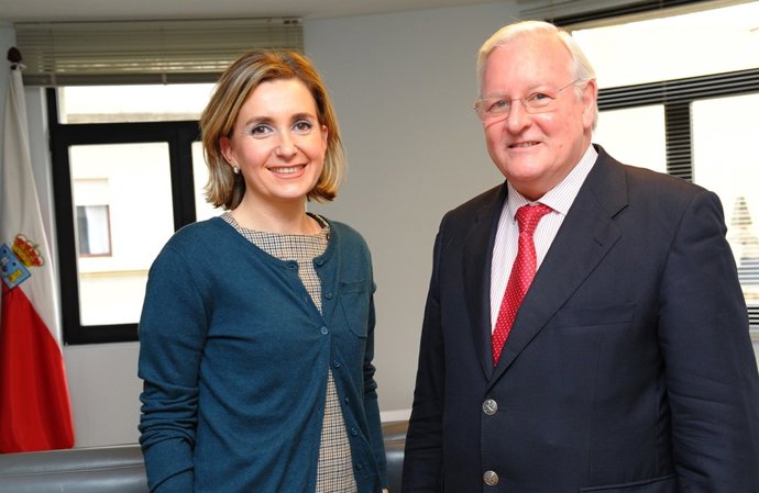Gema Díaz Y Alfredo Salcines, Presidenta Y Expresidente De La CEOE Cántabra 