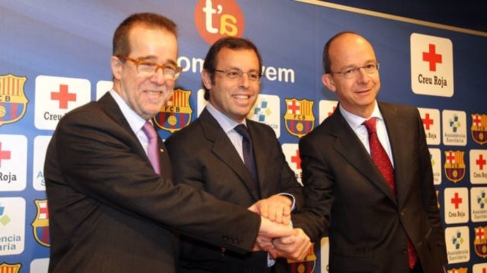 Marqués, Rosell Y Cardoner. Acuerdo Cruz Roja Y FC Barcelona 