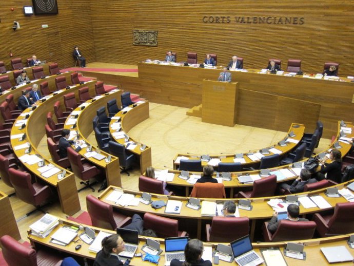Imagen Del Hemiciclo De Las Corts En El Inicio Del Debate Vespertino.