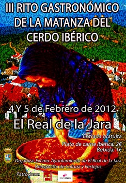 Cartel De La III Edición De La Matanza Del Cerdo En El Real De La Jara.