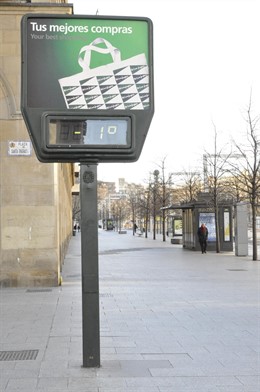 Termómetro En El Paseo Independencia De Zaragoza.