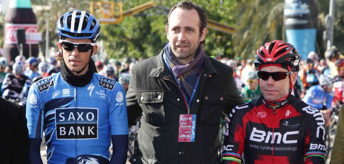 Alberto Contador, José Ramón Bauzá, Y Cadel Evans