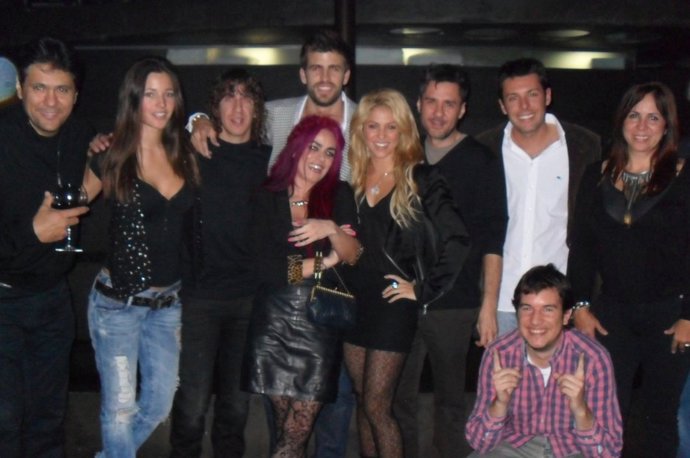 Cumpleaños de Gerard Piqué, con Carles Puyol y Shakira