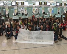 Empleados De Newco Protestan En El Aeropuerto De El Prat