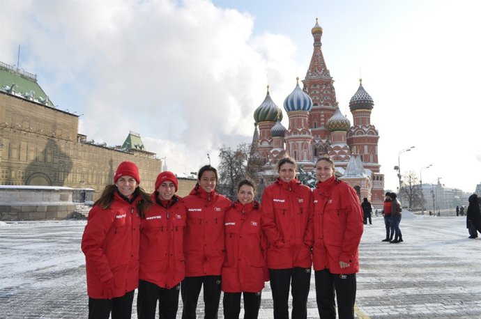 El Equipo Español De Copa Federación En Moscú