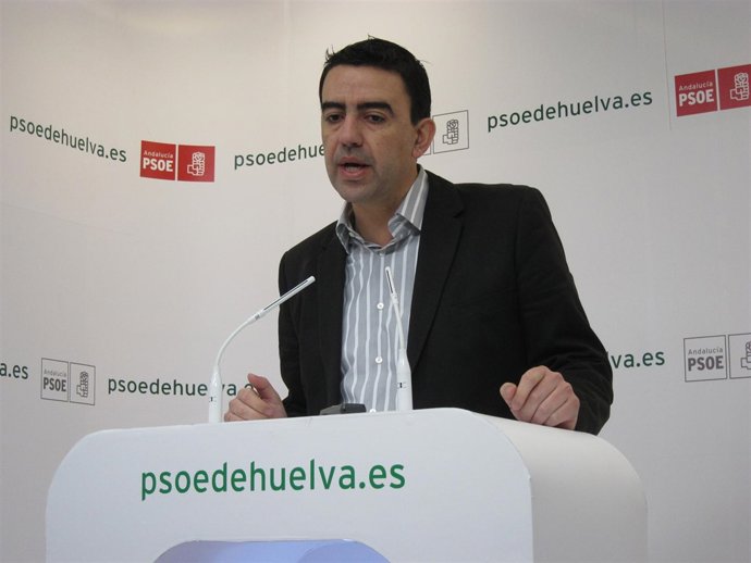 El Secretario General Del PSOE De Huelva, Mario Jiménez, En Rueda De Prensa.