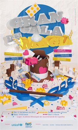 Cartel De La Gala De Magia Contra El Cáncer Y La Desnutrición Infantil