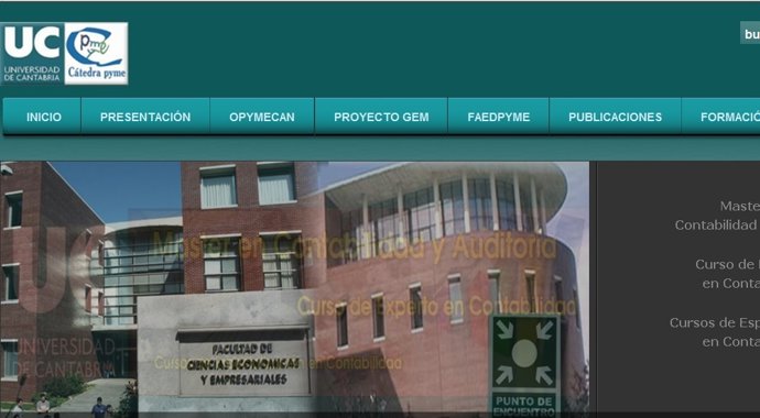 Web Cátedra Pyme De La UC