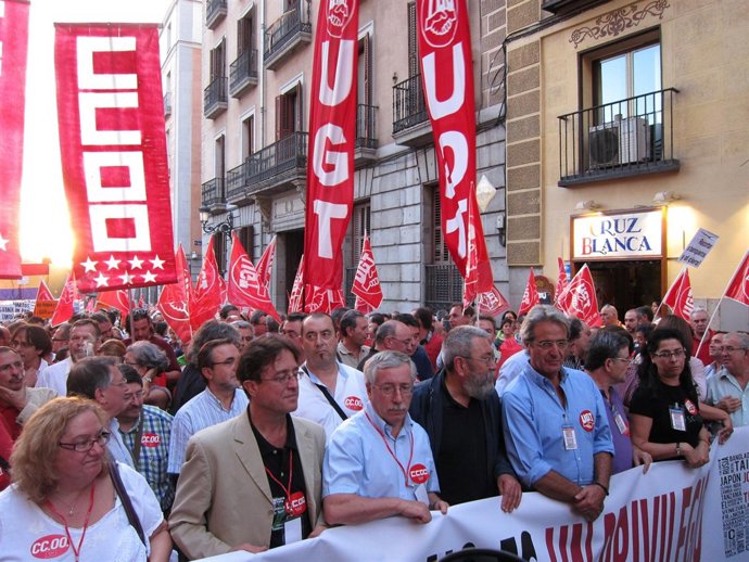Manifestación En Madrid Contra Los Recortes Y Por El Empleo