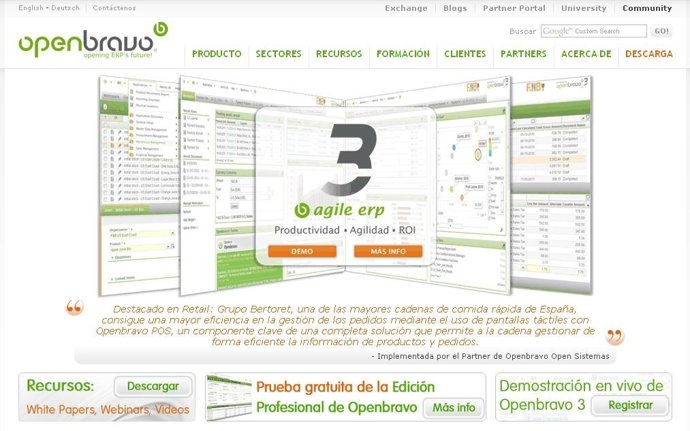 Página Web Openbravo