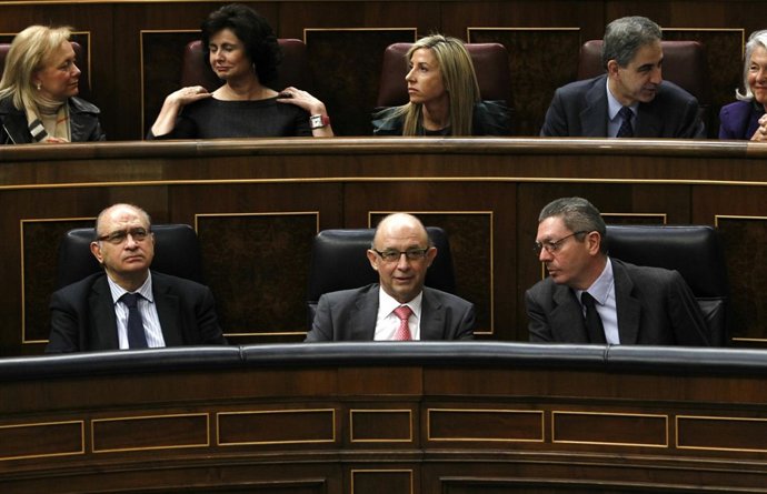 Cristóbal Montoro, En Su Escaño En El Congreso